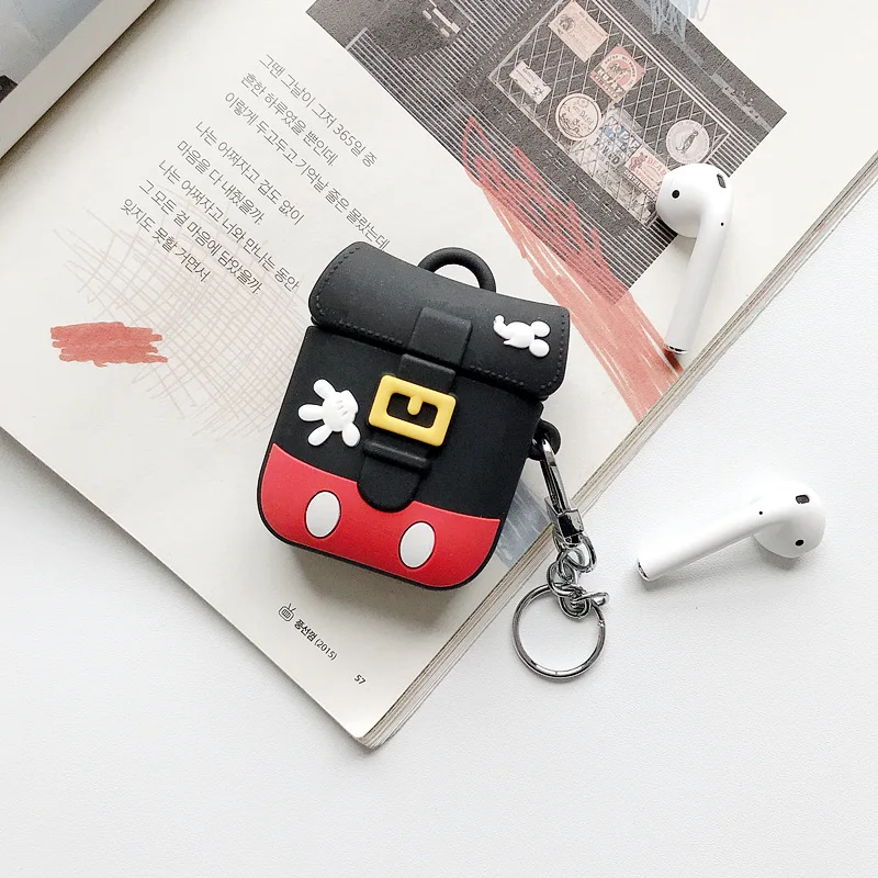 M Для AirPods 1 чехол 3D милый мультяшный Дейзи Дональд поросенок Микки Минни беспроводной Чехол для наушников для Apple Airpods 2 Earpods оболочка - Цвет: M
