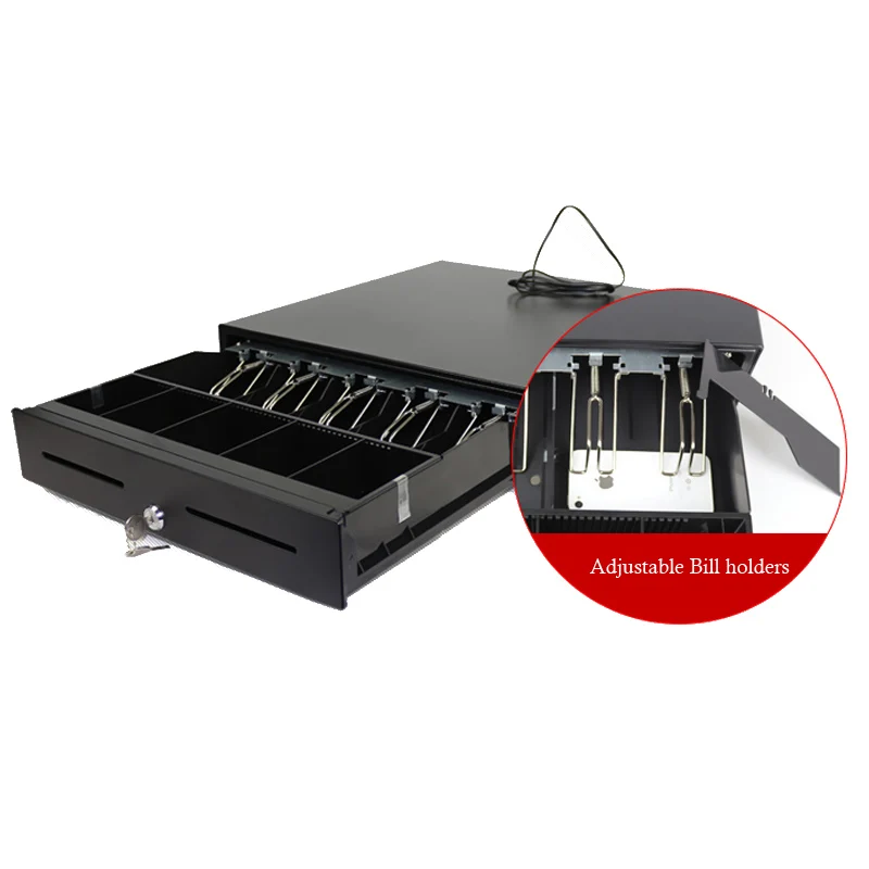 

Cheap Cash Drawer 5 Bills 8 Coins with Lock and RJ11 Port for Retail Shop HS-45A58