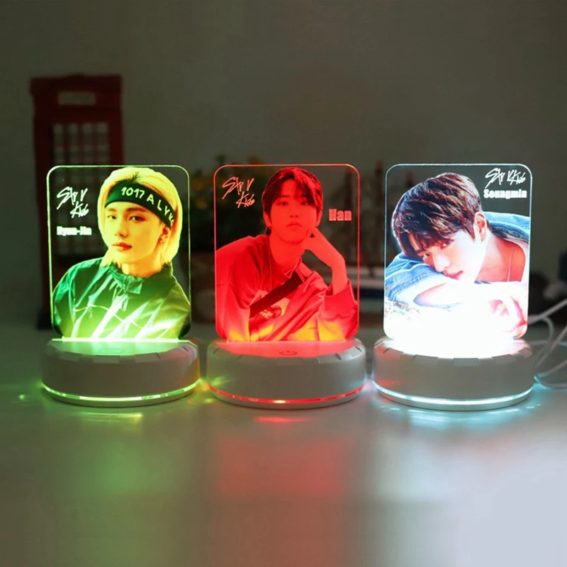 Детская акриловая светодиодная подставка Kpop STRAY экшн-фигурки настольный дисплей