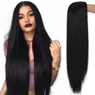 Синтетический парик для косплея SHANGKE, длинные прямые волосы со средней частью, светлый, розовый, черный, Термостойкое волокно, длинные парики для женщин