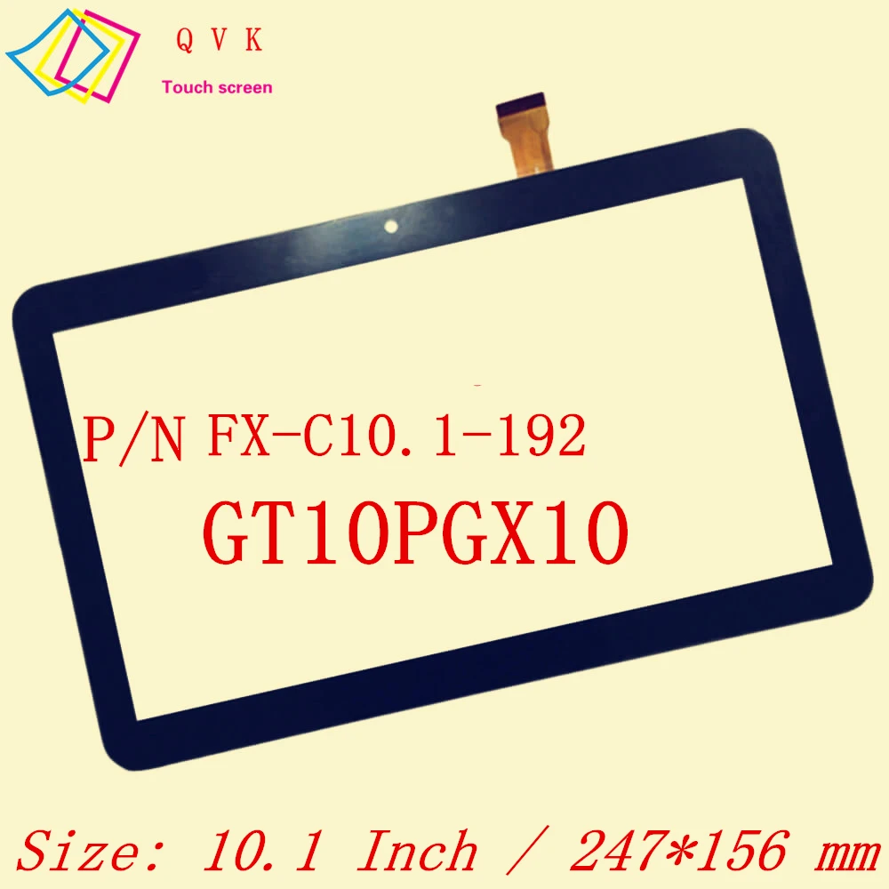 

Black 10.1 Inch P/N FX-C10.1-192 GT10PGX10 RP-400A-10.1-FPC-A3 tablet pc capacitive touch screen glass digitizer panel
