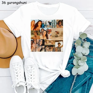 Pogues Life Outer Banks Print Tshirt Women Harajuku Ullzang Shirt Funny Aesthetic Clothes Summer Fashion T-Shirt Femme Tops