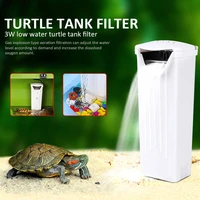 200lh waterfall aquarium filter pump turtle fish tank low water level filter oxygen pump fish turtle reptile supply 220 240v 3w