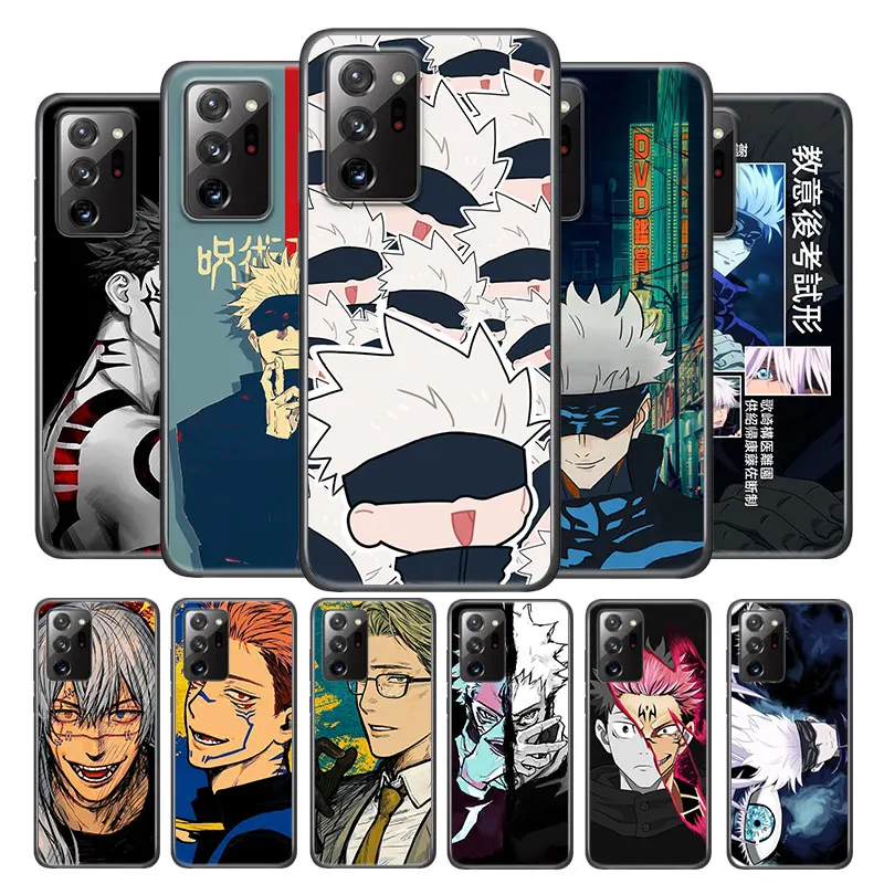

Anime Jujutsu Kaisen Cartoon for Samsung Note 20 Ultra Plus 10 9 8 F52 M62 M60 M31 M02 M01 Core Silicone Soft Black Phone Case
