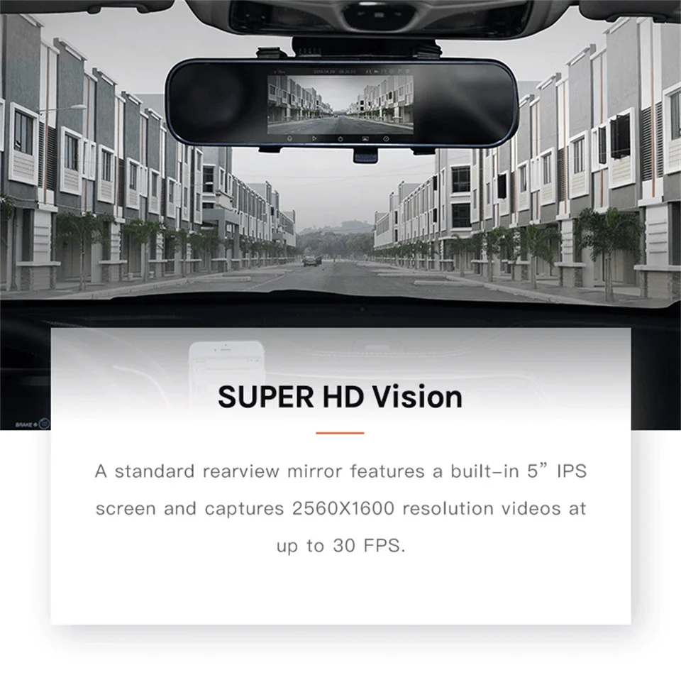 Английская версия 70mai Smart Dash Cam зеркало 70 MAI камера заднего вида 1600P 70mai Smart car dvr 24H монитор парковки заднего вида автомобиля dvr