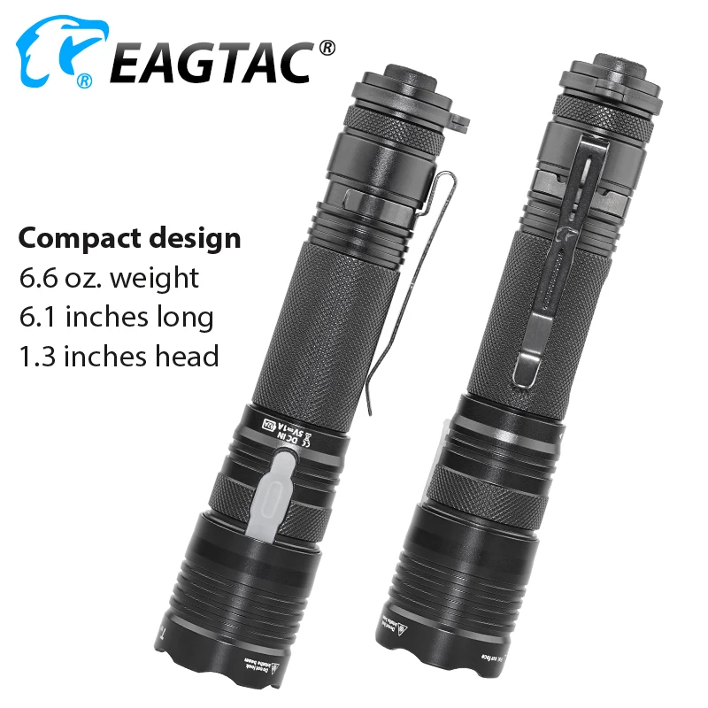 EAGTAC T25V светодиодный фонарик USB-C USB Перезаряжаемый 21700 5000 мАч аккумулятор