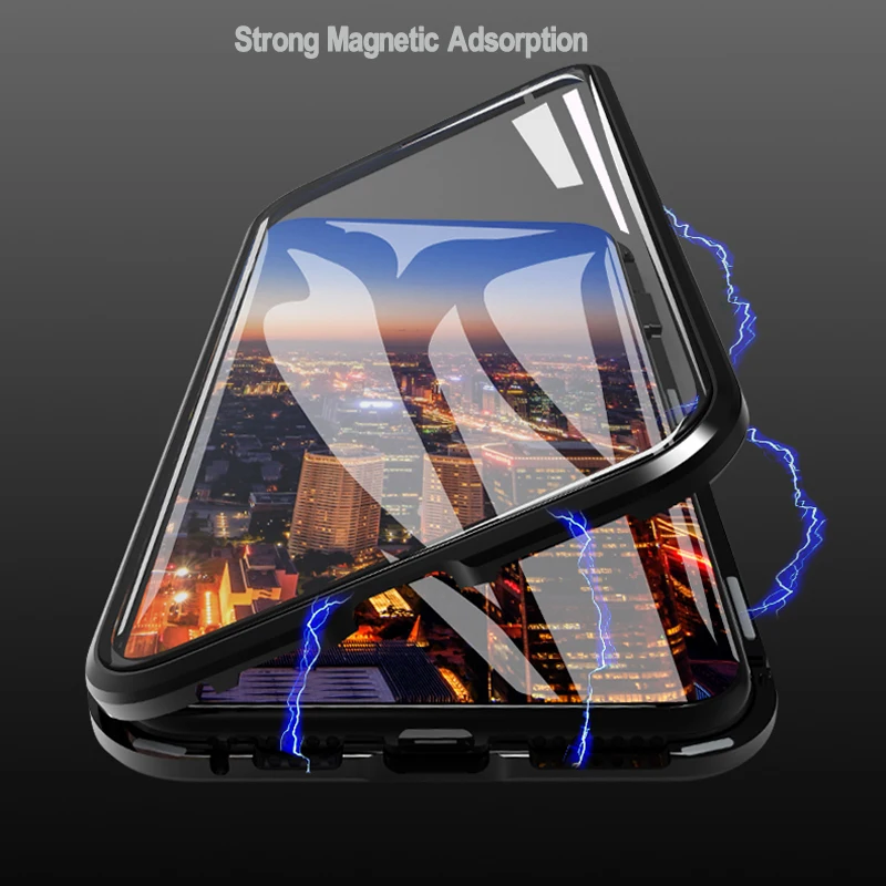 Магнитный адсорбционный металлический чехол для iPhone 11 Pro 7 8 XS Max XR X 6 полный