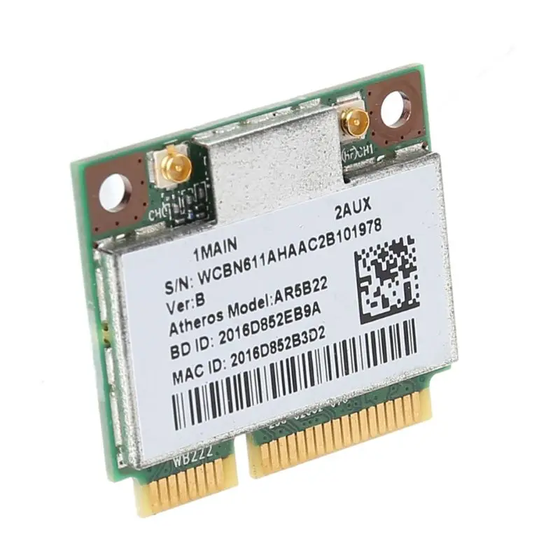 AR9462 AR5B22 WB222 Half Mini PCIe 300 Мбит/с Bluetooth4.0 WLAN Wi-Fi беспроводная карта | Компьютеры и офис