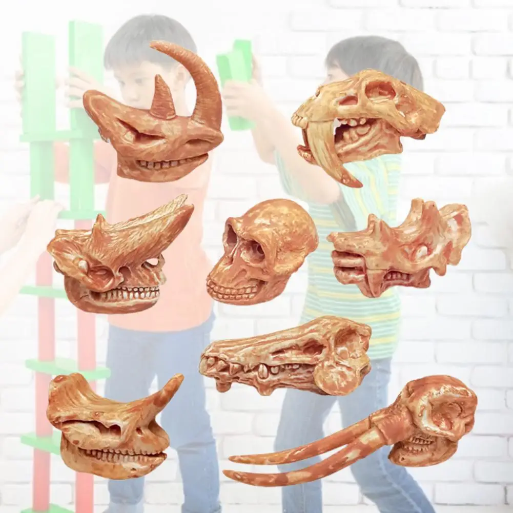 

Dinosaur Skull High Simulation Aquarium Decor Plastic Fossil Teaching Skeleton Model for Collectors