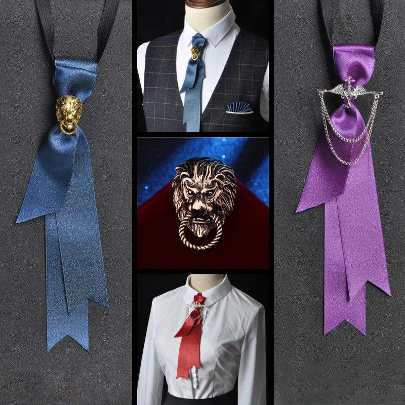 

Original Handmade Ribbon Bowtie Ties Men's Women's Casual Long Necktie Suit Shirt Student Accessories Mens Wedding Collar Flower