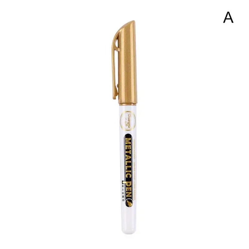 1 шт. металлическая ручка маркер золотистые и Серебристые художественные ручки