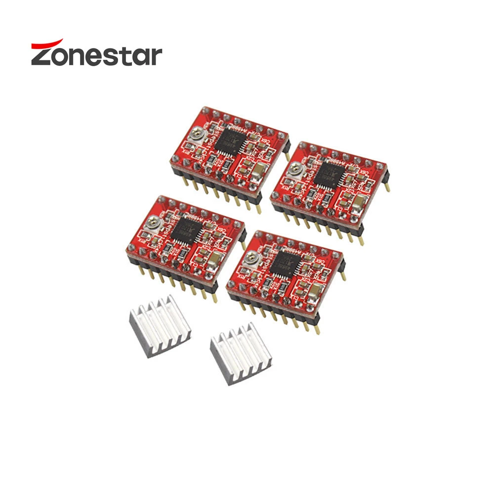 ZONESTAR 3D принтер части Reprap шаговый Драйвер A4988 двигатель драйвер модуль +