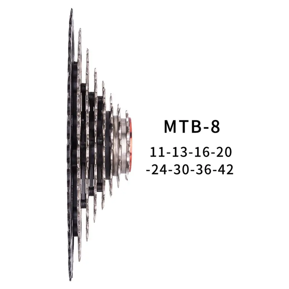 Bike Cassette Plated-Steel 8-Speed 11-42T Bicycle Flywheel for MTBs Road Bikes Accessories | Спорт и развлечения