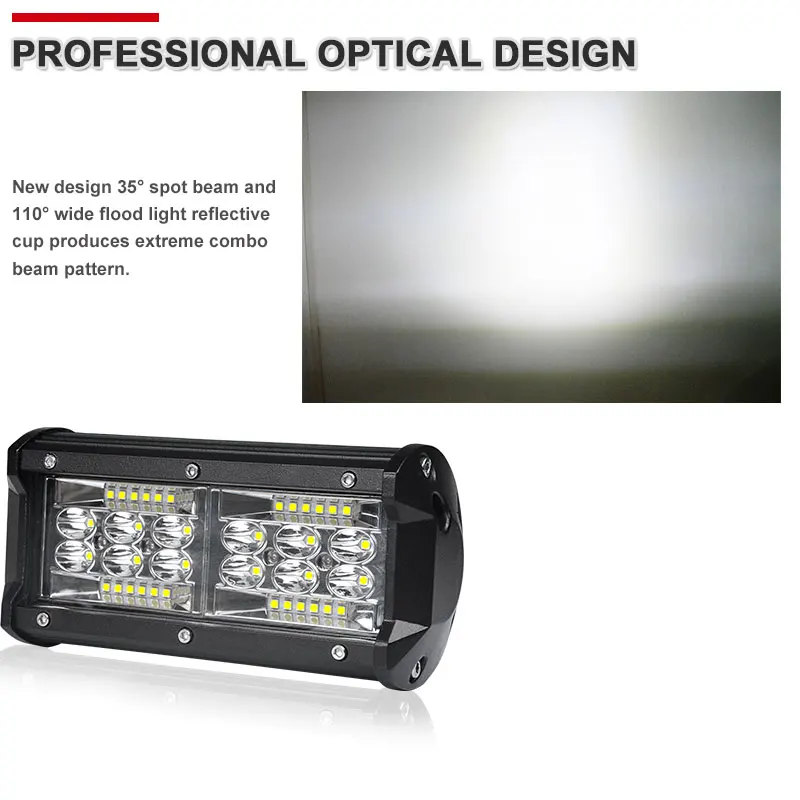 7 дюймовая светодиодная балка 3 х рядная прожекторная с комбинированным лучом
