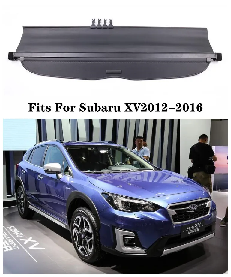 

High Qualit Car Rear Trunk Cargo Cover Security Shield Screen shade Fits For Subaru XV 2012 2013 2014 2015 2016(black, beige)
