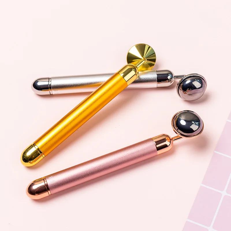 Electric Vibrating Jade Roller Natural Terahertz Crystal jade Stone Facial Massager Derma Skincare Tool Wrinkle Remo |