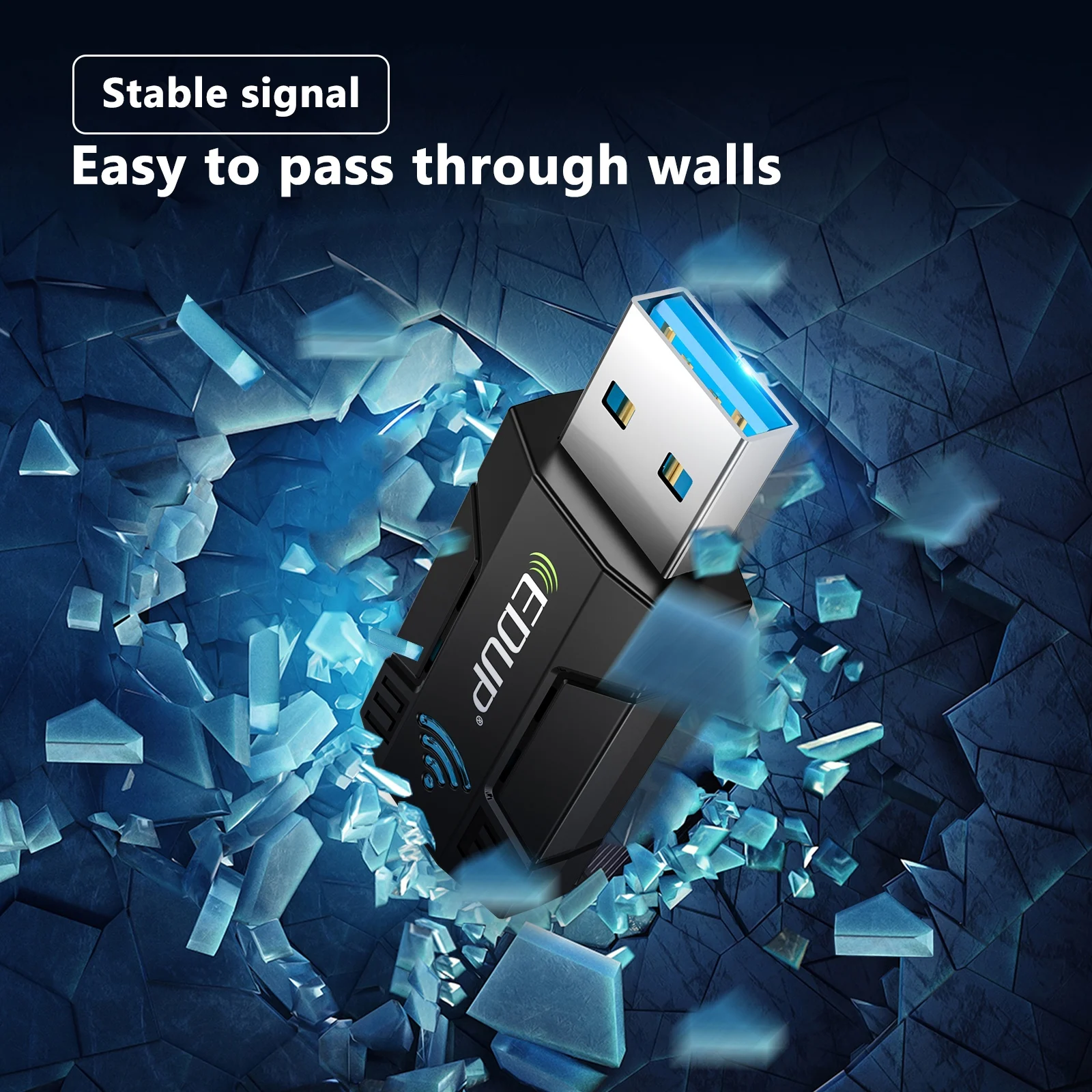 Беспроводная сетевая карта EDUP 1300 м USB 2 4 Wi-Fi адаптер ГГц и телефон Двухдиапазонный