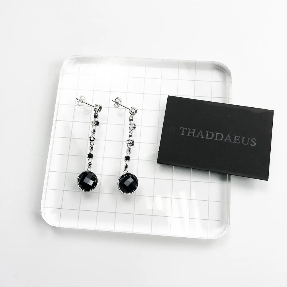 Серьги подвески в виде черной звезды европейский стиль карма хорошие модные