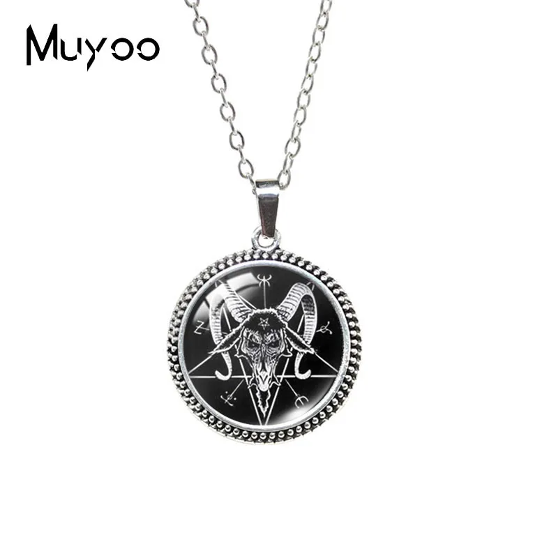 Новинка 2020 Винтажные Ювелирные изделия Satanism Sigil of Goat Baphomet символика стеклянный