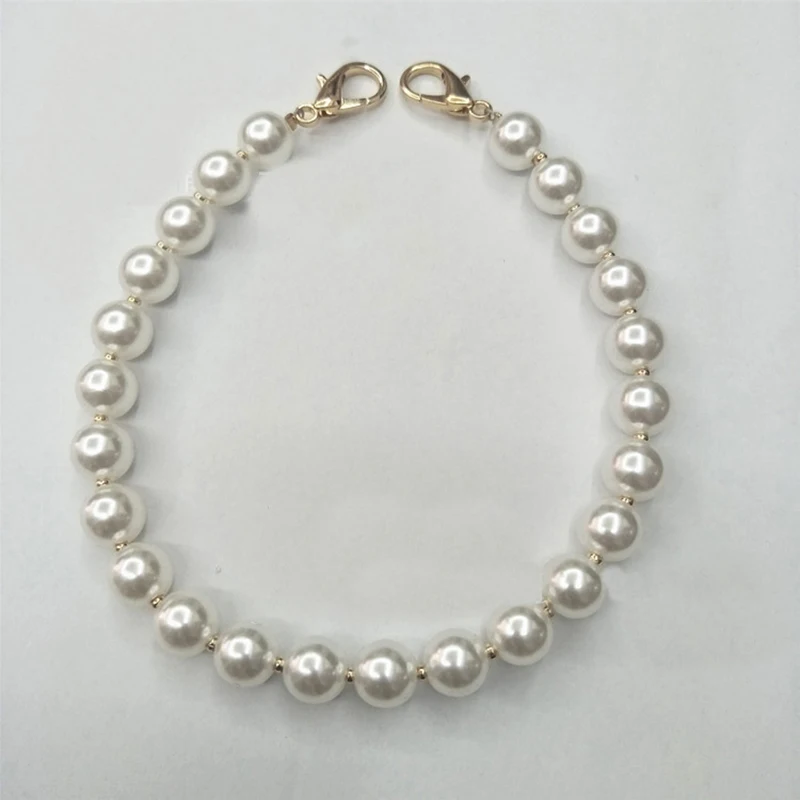 Pearl Beaded Short Bag Straps 25cm/30cm/35cm/40cm Short Shoulder Belt Purse Handle Diy Chain Bag Accessories