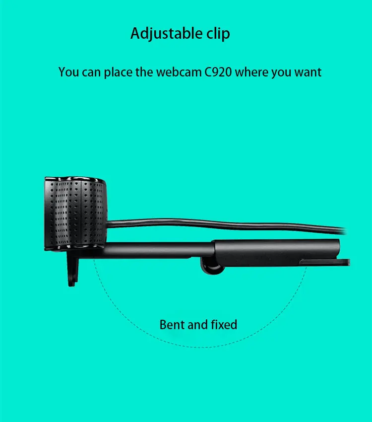 Оригинальная Usb-камера Logitech C920E C920 HD Smart 1080p Веб-камера с анкерным креплением для