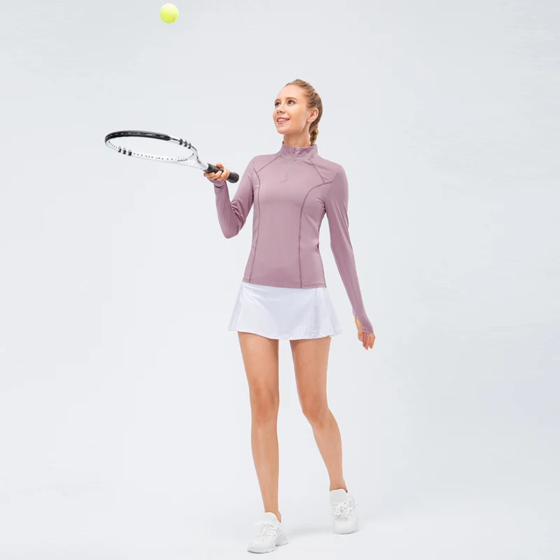 Женские спортивные рубашки однотонный топ для йоги фитнеса осенне-зимняя одежда