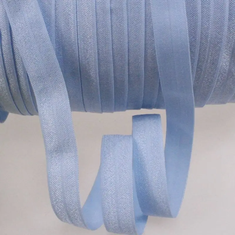 Плотная лента 100 ярдов для 020 baby blue 5/8 дюйма эластичная Складная лента|fold elastic|fold over