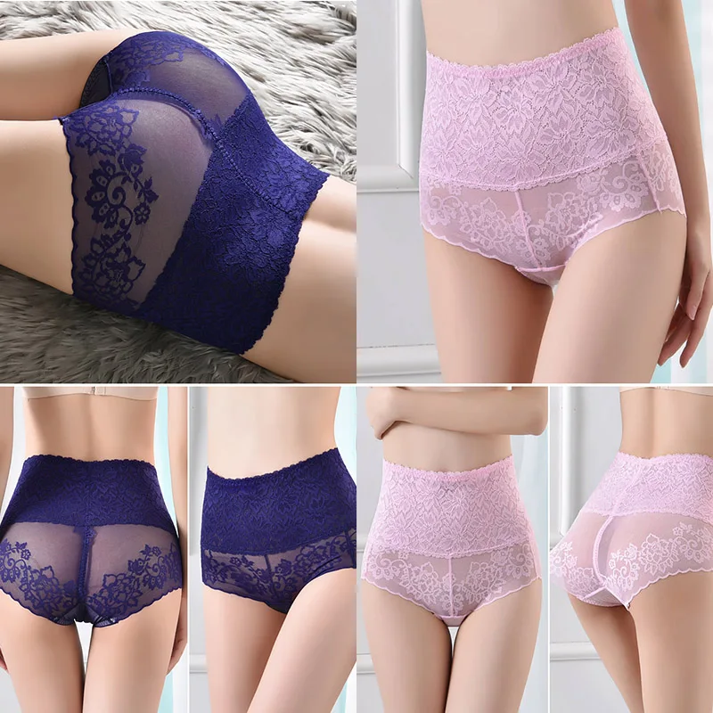 Трусы женские кружевные бесшовные с высокой талией | Женская одежда