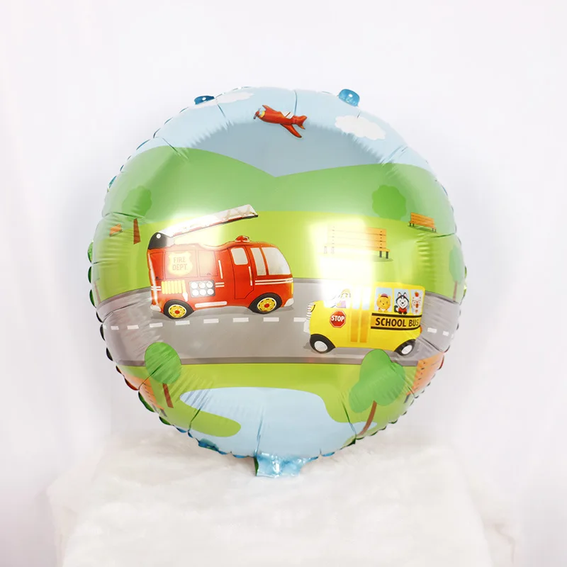 50 шт. Мультяшные автомобильные воздушные шары пожарная машина автомобиль поезд