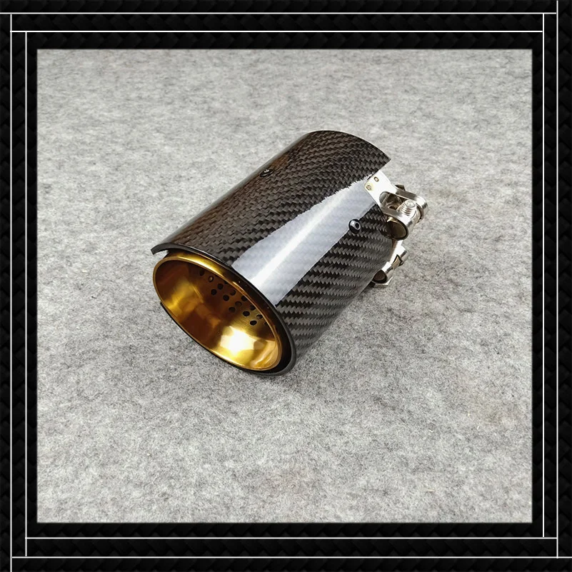 Автомобильная выхлопная труба из нержавеющей стали глянцевая золотистая для