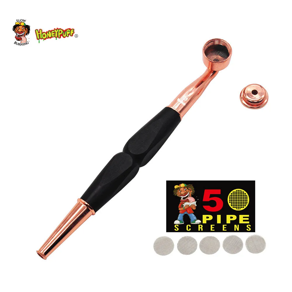 Honeypuff Metal Herb Smoking Pipe Ebony Wood &amp Zinc Alloy 175MM Bowl Cigarette Holder Hand Spoon Pipes | Дом и сад