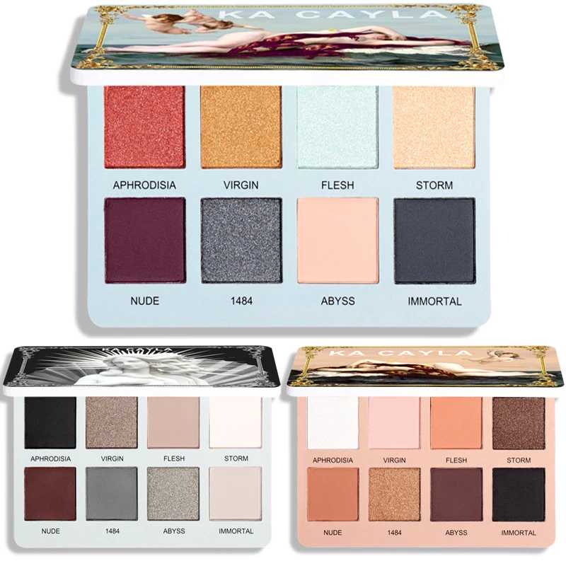 Палитра теней для век натуральные матовые блестящие долговечные тени