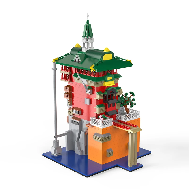 

Строительные блоки Moc Spirited Oil House, кирпичи, архитектура, модель MOC, подарки, игрушки
