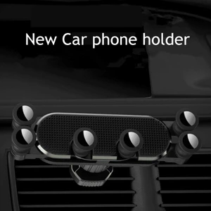 mini car phone holder gravity universal air vent car gps bracket clip stand for iphone xiaomi note 10 automatic car phone holder free global shipping