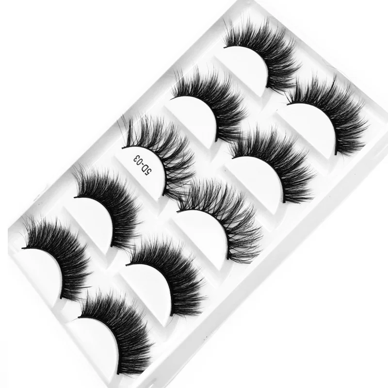 Ресницы Накладные 5D имитирующие натуральный густой и мех норки 5 пар | Красота