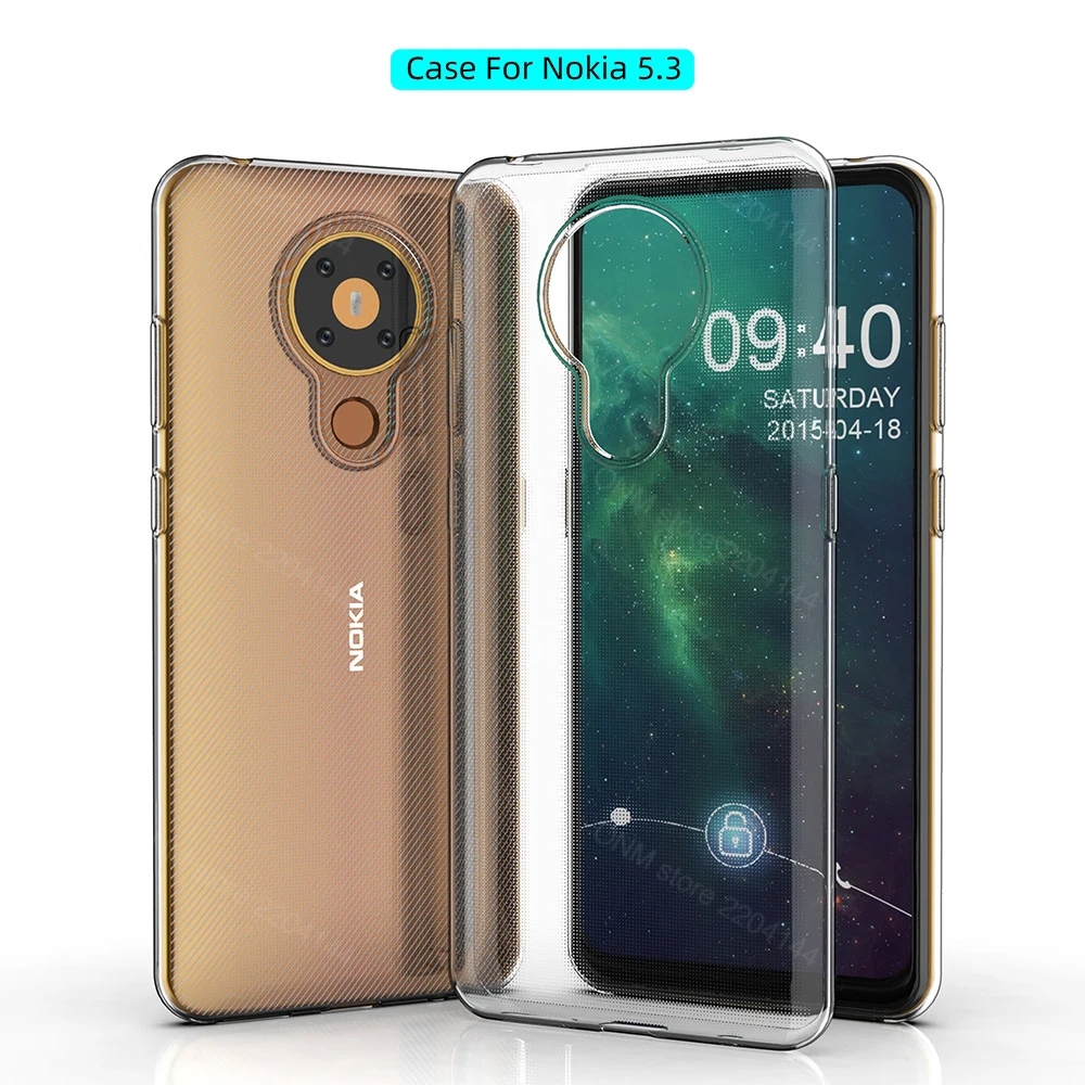 

Case For Nokia 5.3 TPU Silicon Clear Fitted Bumper Soft Case for Nokia 5.3 Transparent Back Cover