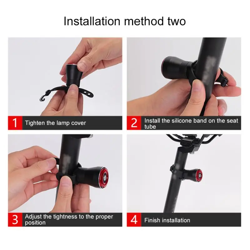 

Q5 Aluminum Alloy USB Charging Smart Brake Tail Light For Bicycle