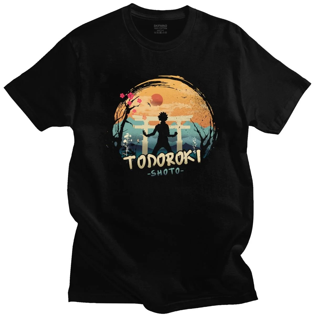 

Vintage Male Vintage My Hero Academia T Shirts Short Sleeve T-shirt Graphic Shoto Todoroki Tee Loose Fit Anime Tshirt Clothing