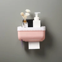 smiley wall mounted toilet paper holder paper tissue box with mobile phone storage shelf toilet dispenser bathroom accessories