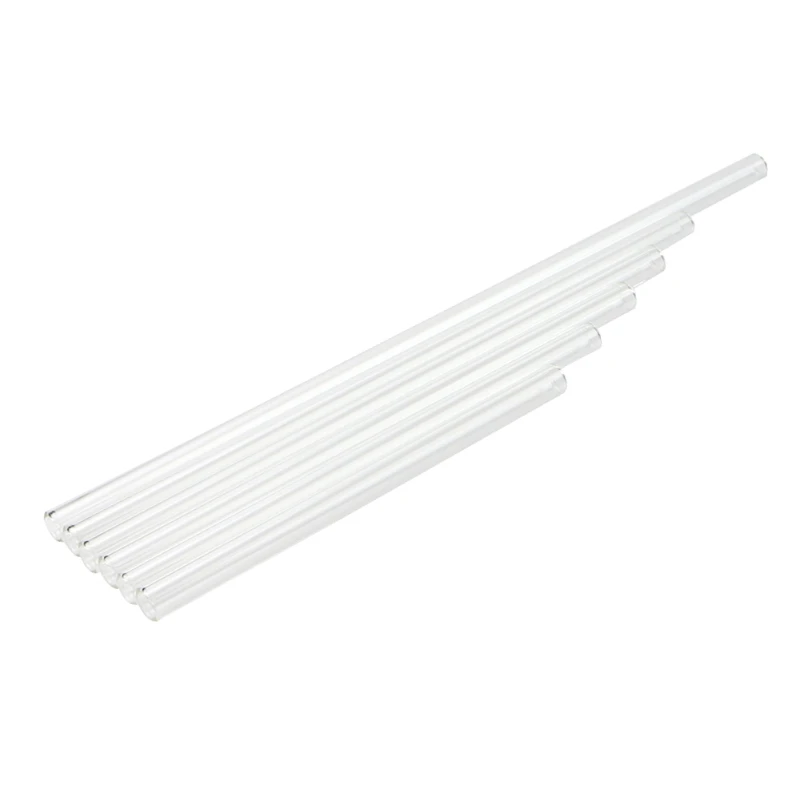 

Reusable Thick Straws Wedding Birthday Party Clear Glass Drinking Straws 19QE