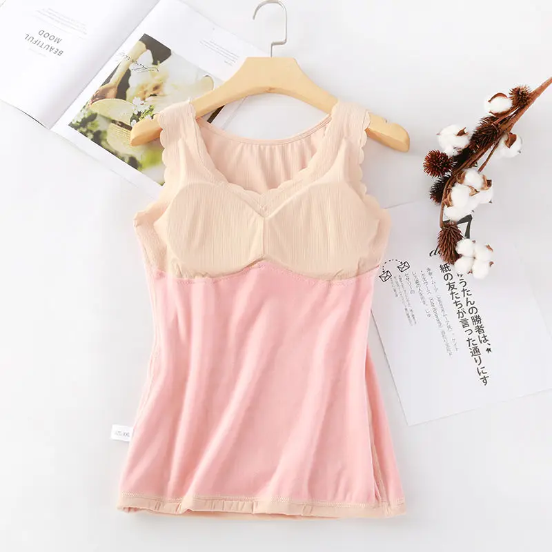 

Women 2021 Autumn Winter Fashion Warm Sleeveless Tops Female Solid Color Slim Tanks Tops Ladies Thermal Underwear Vest Tops E317