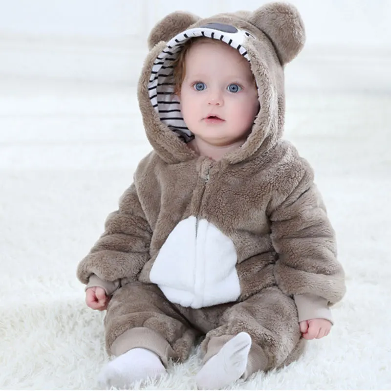 Kawaii Koala  Costume Baby Kigurumis  Animal Cosplay Jumpsuit Winter Warm Pajama Boys Girls  Halloween Carnival Gift