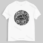Мужская Роскошная хлопковая футболка, Новое поступление, летние футболки с изображением арктических обезьян, рок, музыкальной группы, свободные топы для него