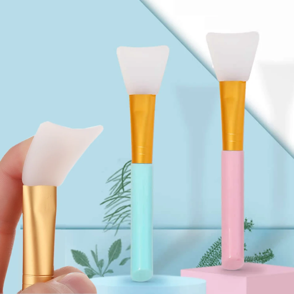 1 шт. профессиональный мягкий силиконовый набор деревянных макияжных кисти маска