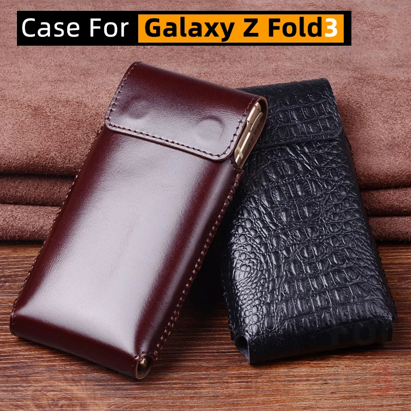 

Защитный чехол ручной работы из натуральной кожи для Samsung Galaxy Z Fold 3, фоточехол из натуральной кожи Z Fold3