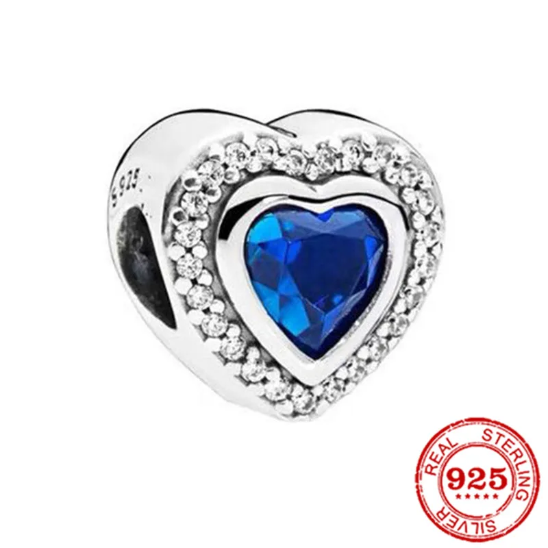 New 925 Silver Blue Asteroid Pangle Star Heart Ball Fit Pandora Original Bracelet Charms Beads For Women DIY Jewelry | Украшения и
