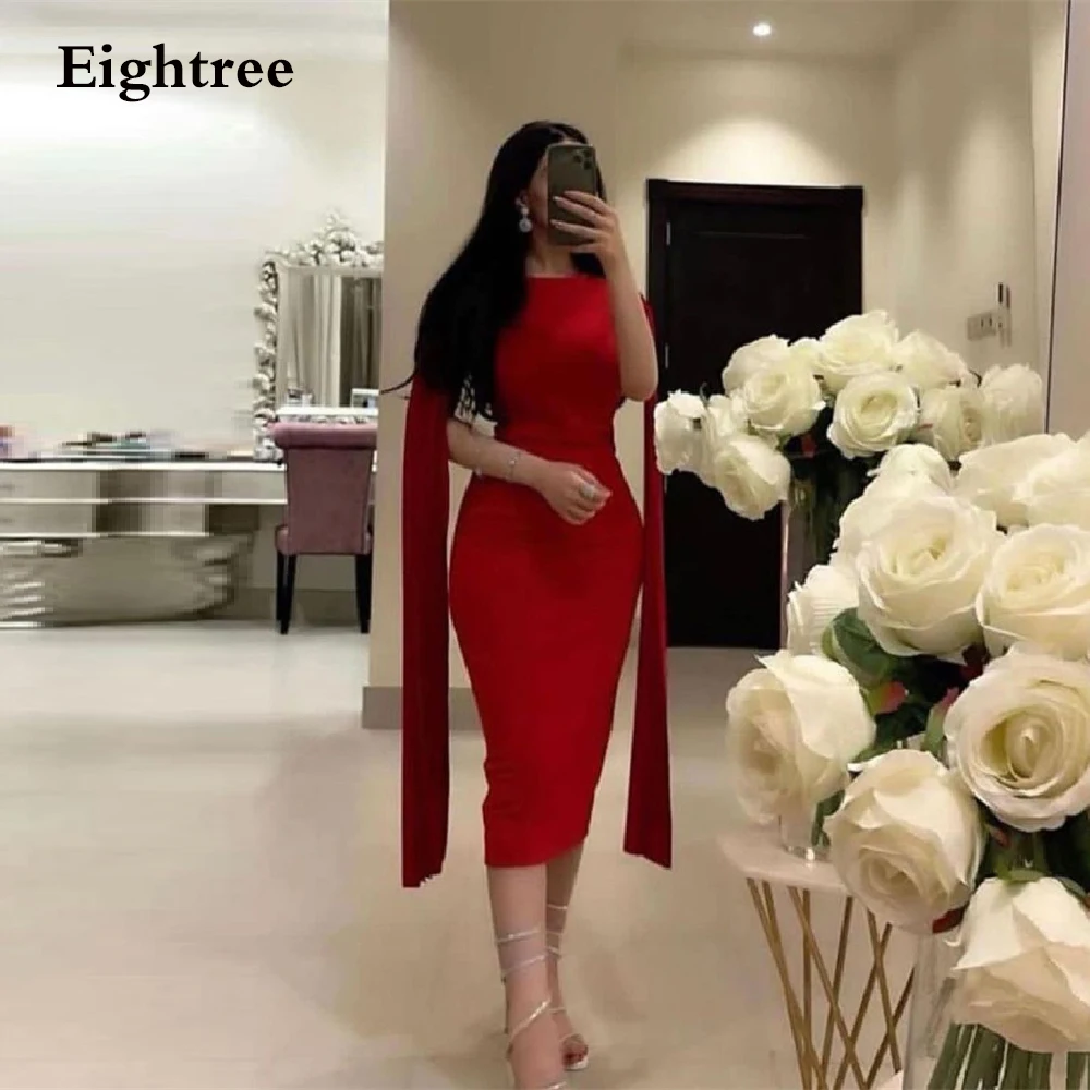 

Новые простые красные короткие вечерние мини-платья с коротким рукавом и круглым вырезом милое платье для выпускного вечера из Саудовской Аравии