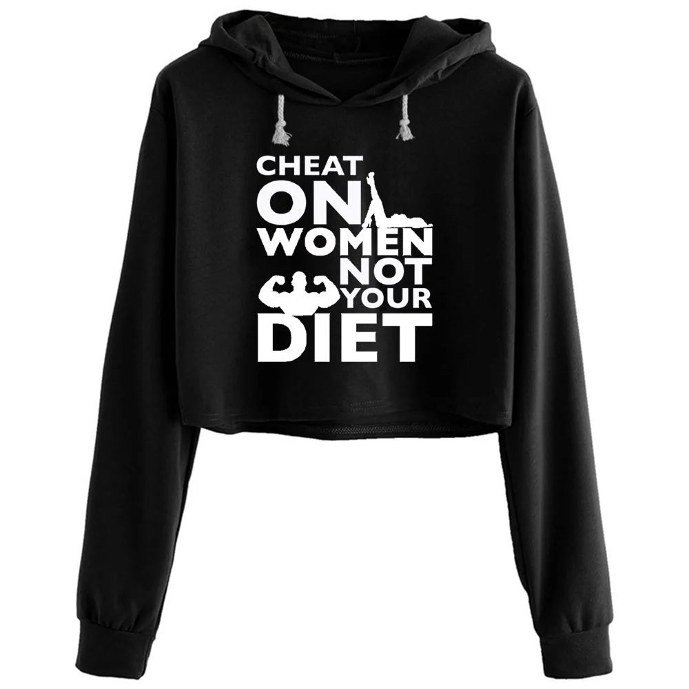 

Женский короткий пуловер с капюшоном, в стиле Харадзюку