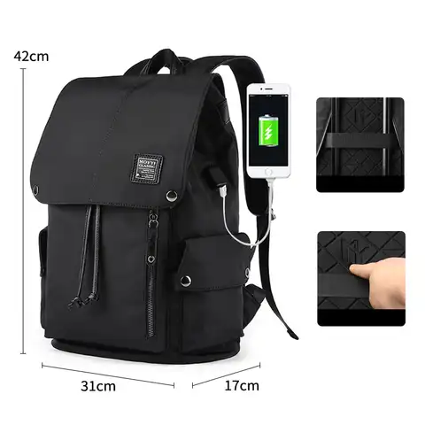 Большой водонепроницаемый рюкзак MOYYI для мужчин, функциональный мужской ранец для ноутбука 14, 15,6 дюйма, модная уличная дорожная сумка