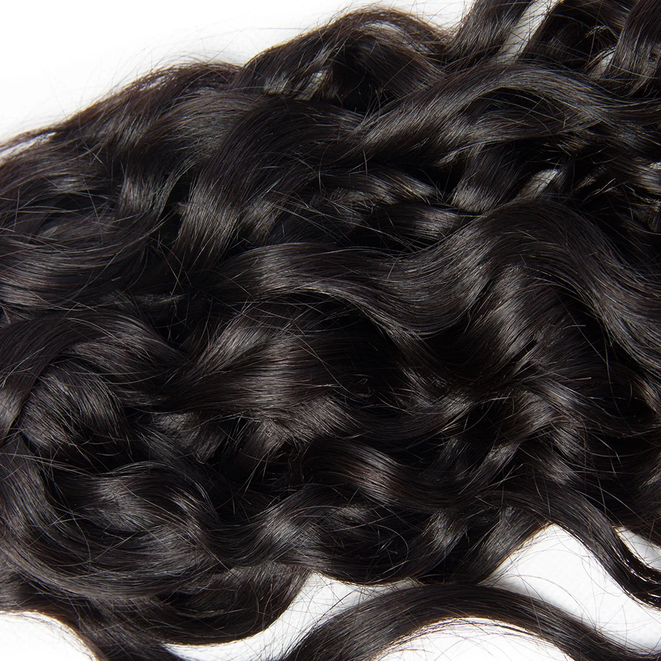 Alibele малазийские волнистые человеческие волосы 4 пучка натуральный цвет черный - Фото №1